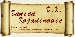 Danica Kojadinović vizit kartica